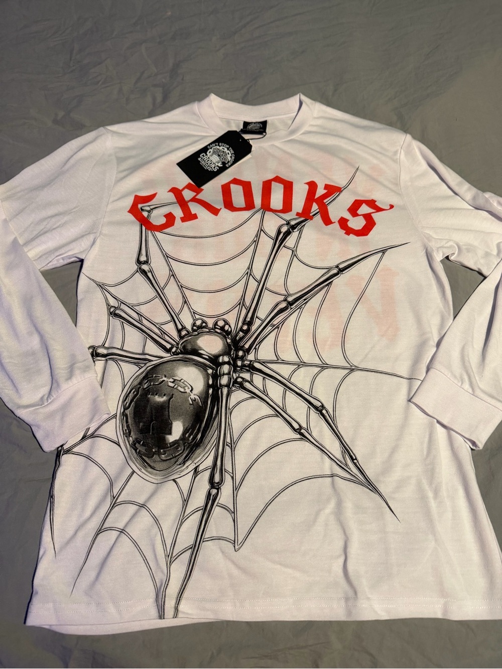 Crooks & Castles White Long Sleeve Tee